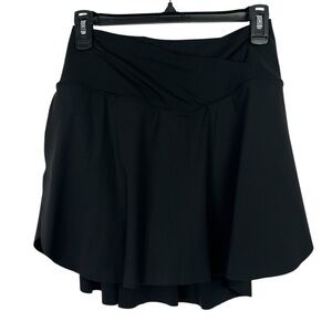 Halara Women’s Athletic Skort Sz Medium Long Black Breathable Four Way Stretch